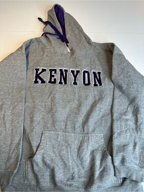 Kenyon Gray Hoodie with Purple Lettering